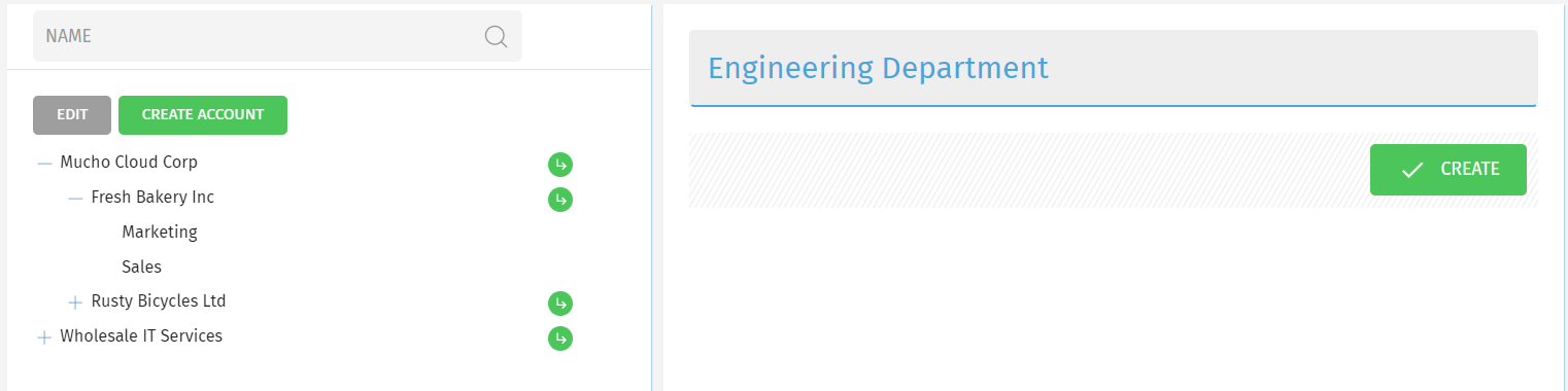 Adding and account example