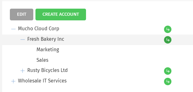 Account at level 2