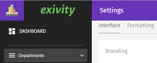 Top-left square logo customization